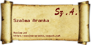 Szalma Aranka névjegykártya
