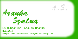 aranka szalma business card